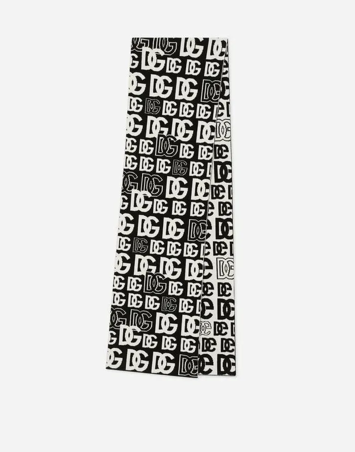 Dolce and Gabbana Scarves And Silks Women Cashmere Scarf With Allover DG Logo Multicolor Dolce and Gabbana Scarves And Silks Women Cashmere Scarf With Allover DG Logo Multicolor