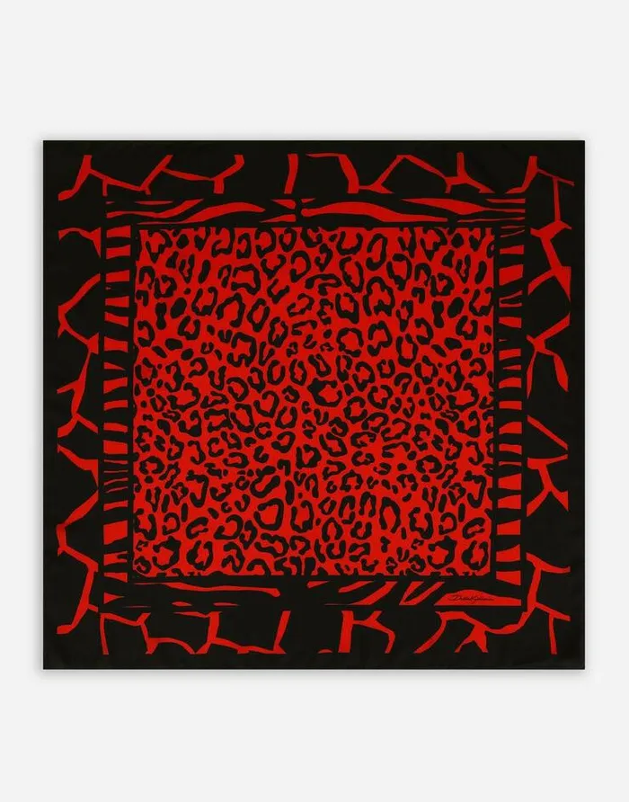 Dolce and Gabbana Scarves And Silks Women Leopardprint Twill Scarf 90 X 90 Multicolor Dolce and Gabbana Scarves And Silks Women Leopardprint Twill Scarf 90 X 90 Multicolor
