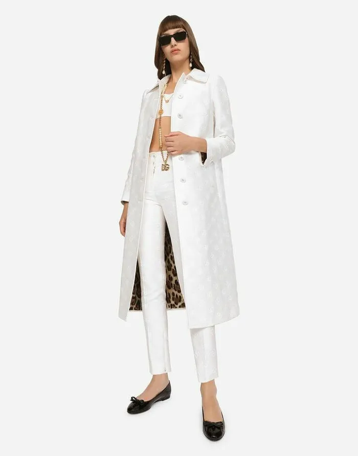 Dolce and Gabbana Shirts And Tops Women Jacquard Corset With Allover DG Logo White Dolce and Gabbana Shirts And Tops Women Jacquard Corset With Allover DG Logo White
