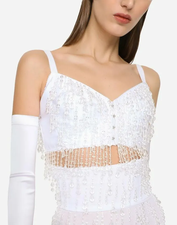 Dolce and Gabbana Shirts And Tops Women KIM DOLCEandGABBANA Short Corset With Embroidery Multicolor Dolce and Gabbana Shirts And Tops Women KIM DOLCEandGABBANA Short Corset With Embroidery Multicolor