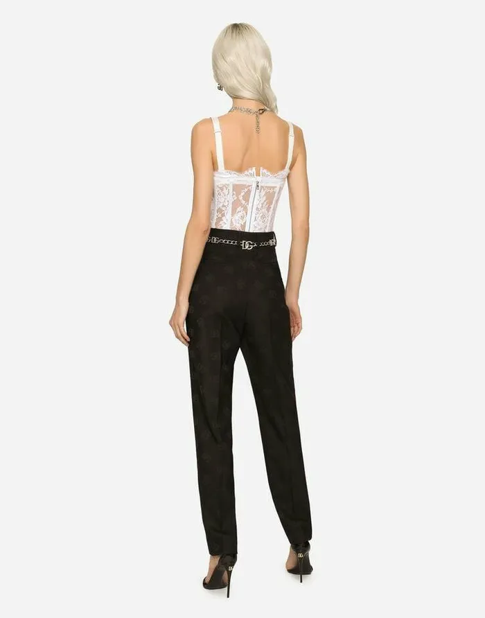 Dolce and Gabbana Shirts And Tops Women Lace Bustier White