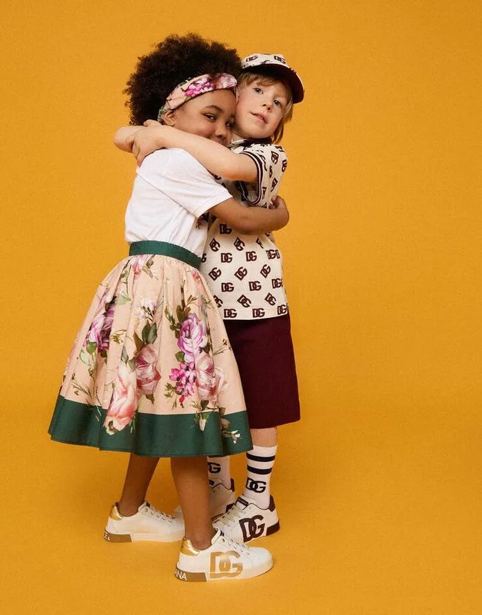 Dolce and Gabbana Shoes 2438 Children Portofino Light Sneakers With DG Logo Print White Dolce and Gabbana Shoes 2438 Children Portofino Light Sneakers With DG Logo Print White