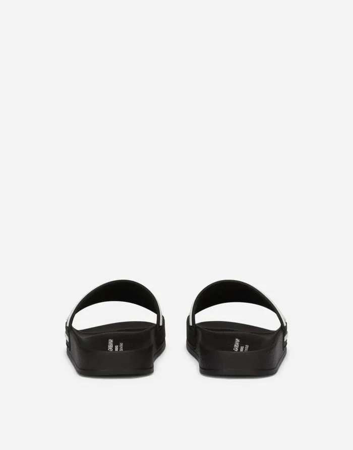 Dolce and Gabbana Shoes 2438 Children Rubber Sliders With Logo Print Multicolor Dolce and Gabbana Shoes 2438 Children Rubber Sliders With Logo Print Multicolor