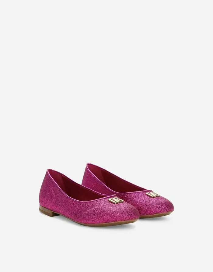 Dolce and Gabbana Shoes 2438 Children Sequined Ballet Flats Fuchsia Dolce and Gabbana Shoes 2438 Children Sequined Ballet Flats Fuchsia