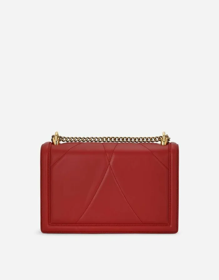 Dolce and Gabbana Shoulder And Crossbody Bags Women Large Devotion Bag In Quilted Nappa Leather Red Dolce and Gabbana Shoulder And Crossbody Bags Women Large Devotion Bag In Quilted Nappa Leather Red