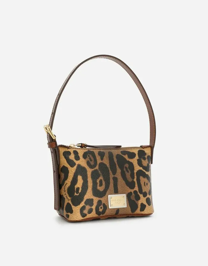 Dolce and Gabbana Shoulder And Crossbody Bags Women Leopardprint Crespo DG Shoulder Bag Multicolor