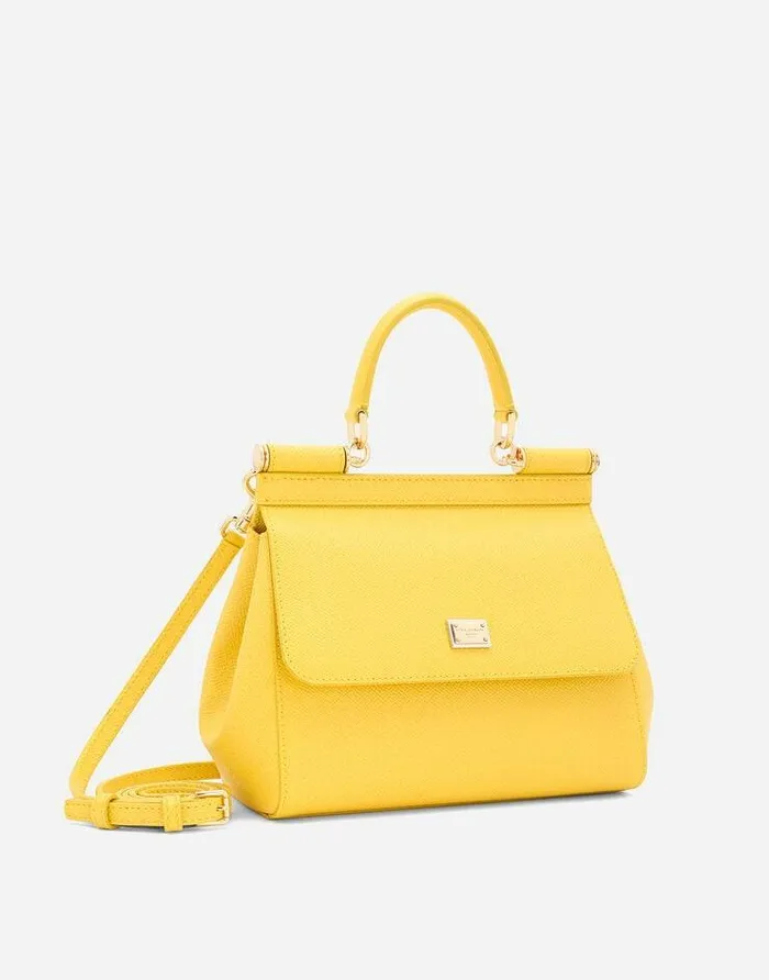 Dolce and Gabbana Shoulder And Crossbody Bags Women Medium Sicily Handbag Yellow Dolce and Gabbana Shoulder And Crossbody Bags Women Medium Sicily Handbag Yellow