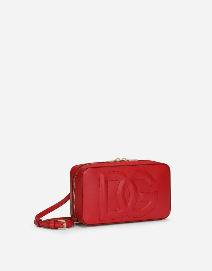 Dolce and Gabbana Shoulder And Crossbody Bags Women Small Calfskin DG Logo Camera Bag Red Dolce and Gabbana Shoulder And Crossbody Bags Women Small Calfskin DG Logo Camera Bag Red