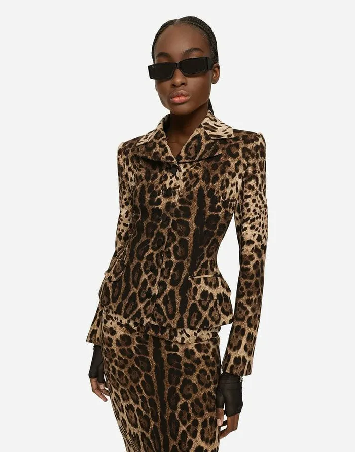 Dolce and Gabbana Skirts Women Leopardprint Double Crepe Calflength Skirt Animal Print Dolce and Gabbana Skirts Women Leopardprint Double Crepe Calflength Skirt Animal Print