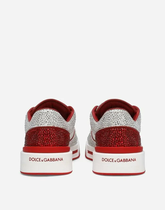 Dolce and Gabbana Sneakers Men Calfskin New Roma Sneakers With Fusible Rhinestones Multicolor Dolce and Gabbana Sneakers Men Calfskin New Roma Sneakers With Fusible Rhinestones Multicolor