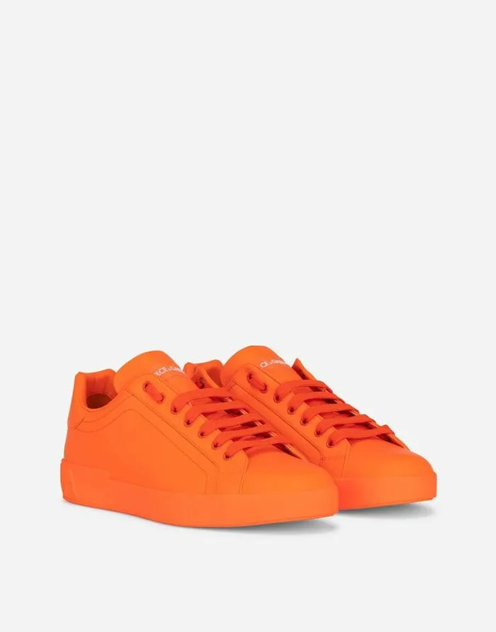 Dolce and Gabbana Sneakers Men Calfskin Portofino Sneakers Orange Dolce and Gabbana Sneakers Men Calfskin Portofino Sneakers Orange