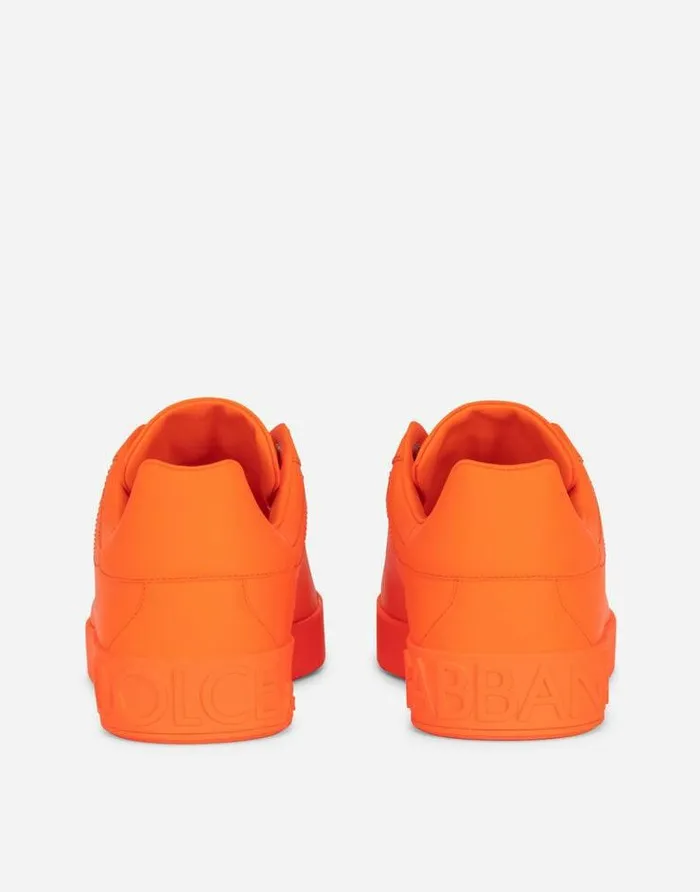 Dolce and Gabbana Sneakers Men Calfskin Portofino Sneakers Orange Dolce and Gabbana Sneakers Men Calfskin Portofino Sneakers Orange
