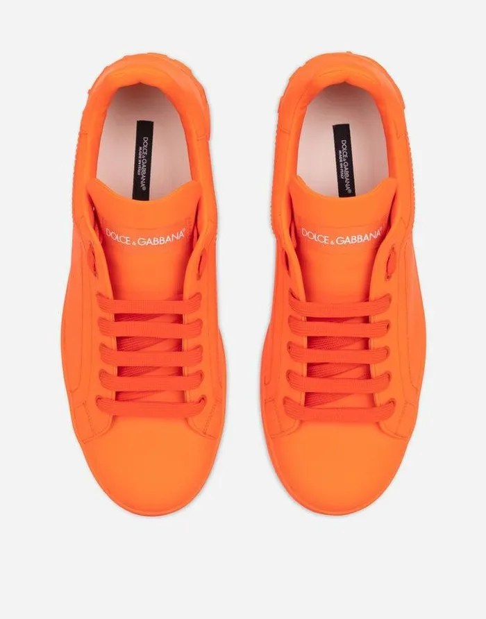 Dolce and Gabbana Sneakers Men Calfskin Portofino Sneakers Orange Dolce and Gabbana Sneakers Men Calfskin Portofino Sneakers Orange