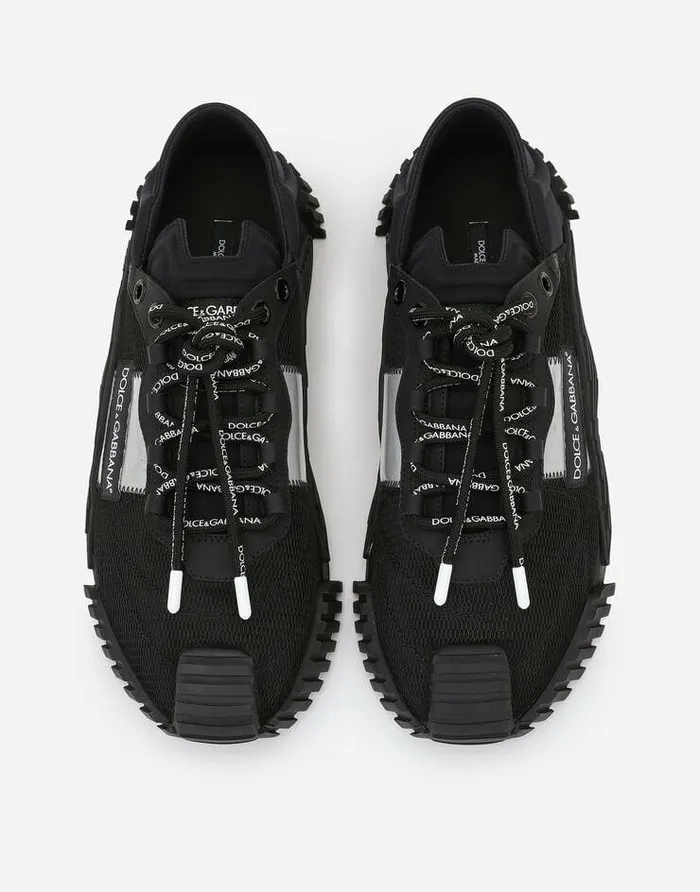 Dolce and Gabbana Sneakers Men NS1 Slip On Sneakers In Mixed Materials Black Dolce and Gabbana Sneakers Men NS1 Slip On Sneakers In Mixed Materials Black