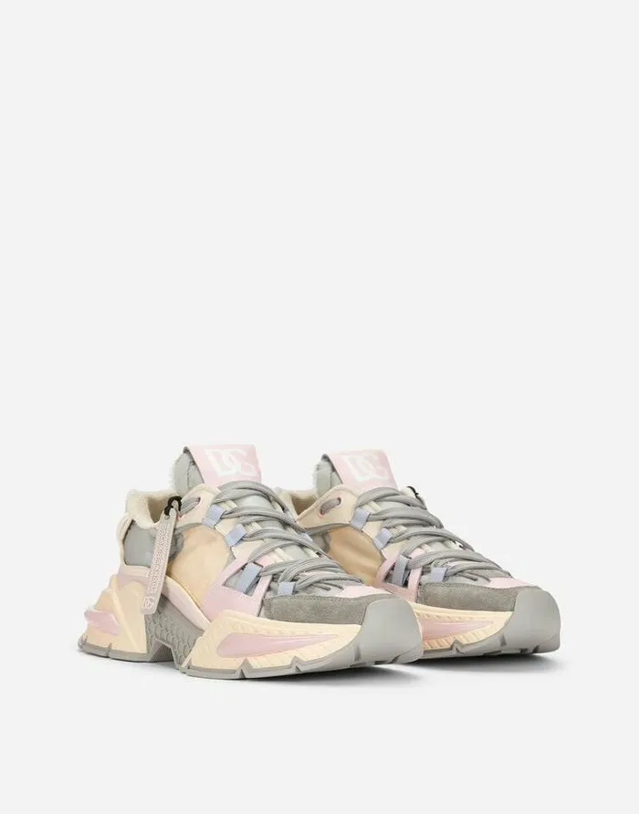 Dolce and Gabbana Sneakers Women Mixedmaterial Airmaster Sneakers Multicolor