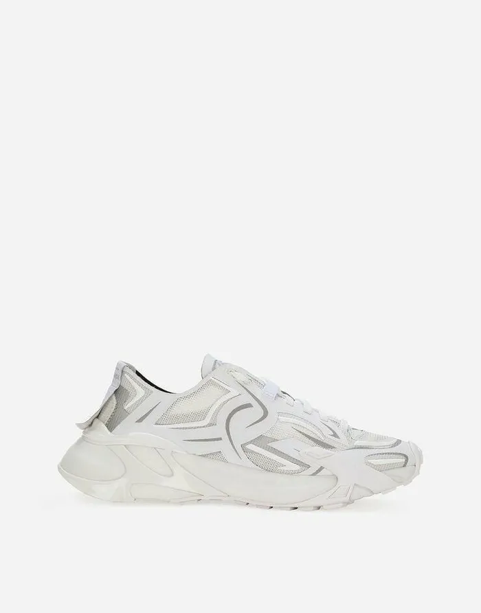 Dolce and Gabbana Sneakers Women Technical Fabric Fast Sneakers White
