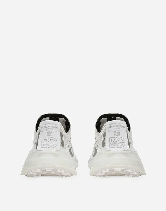 Dolce and Gabbana Sneakers Women Technical Fabric Fast Sneakers White Dolce and Gabbana Sneakers Women Technical Fabric Fast Sneakers White
