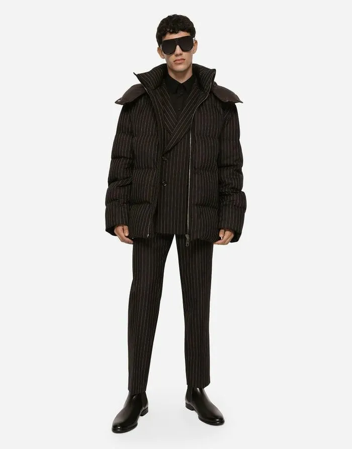 Dolce and Gabbana Suits And Blazers Men Doublebreasted Pinstripe Wool Siciliafit Jacket Multicolor Dolce and Gabbana Suits And Blazers Men Doublebreasted Pinstripe Wool Siciliafit Jacket Multicolor