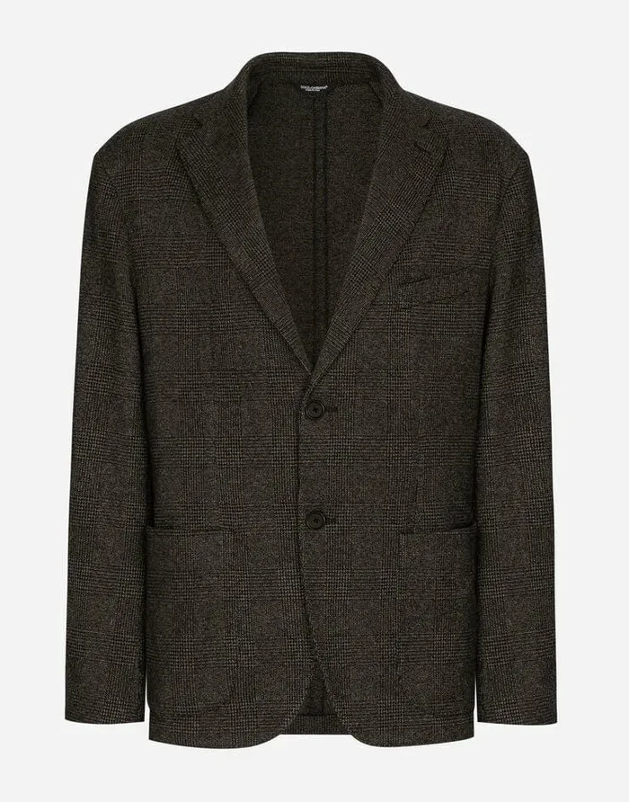 Dolce and Gabbana Suits And Blazers Men Singlebreasted Jersey Glen Plaid Jacket Multicolor Dolce and Gabbana Suits And Blazers Men Singlebreasted Jersey Glen Plaid Jacket Multicolor