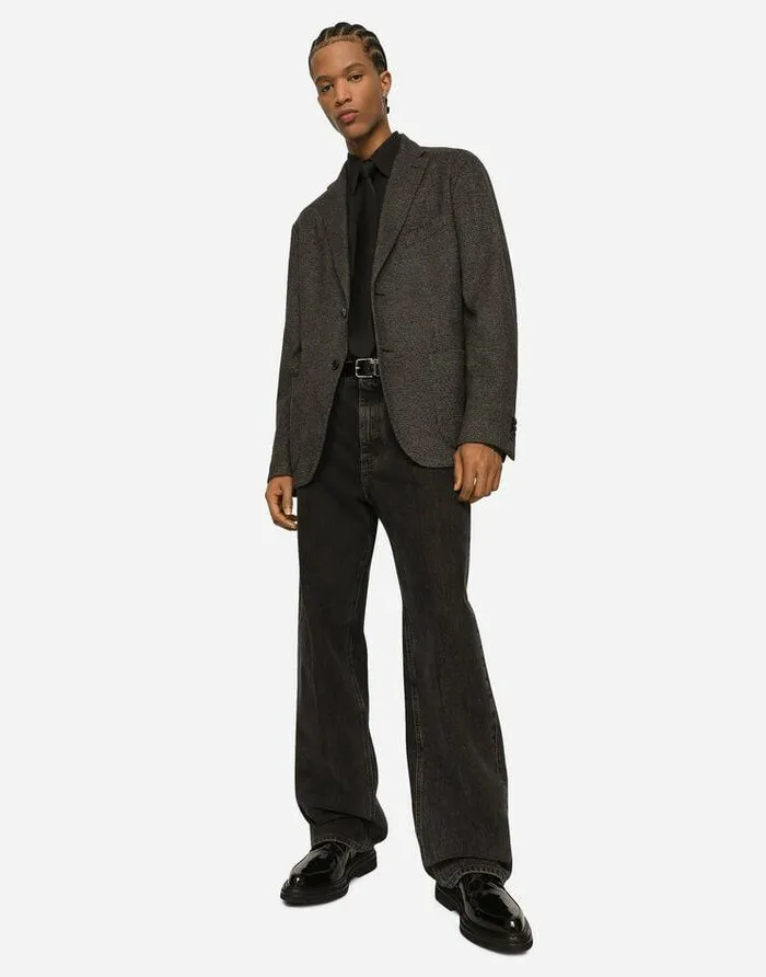 Dolce and Gabbana Suits And Blazers Men Singlebreasted Jersey Glen Plaid Jacket Multicolor Dolce and Gabbana Suits And Blazers Men Singlebreasted Jersey Glen Plaid Jacket Multicolor
