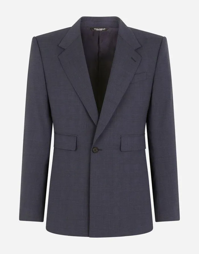 Dolce and Gabbana Suits And Blazers Men Stretch Glen Plaid Wool Siciliafit Suit Multicolor Dolce and Gabbana Suits And Blazers Men Stretch Glen Plaid Wool Siciliafit Suit Multicolor
