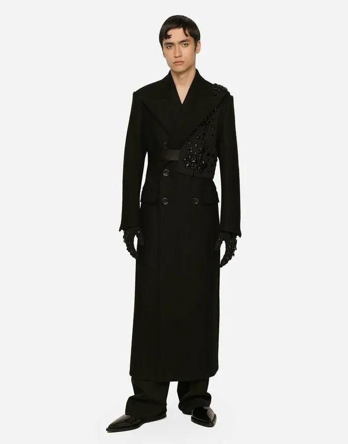 Dolce and Gabbana Suits And Blazers Men Technical Fabric Harness With Stones Black Dolce and Gabbana Suits And Blazers Men Technical Fabric Harness With Stones Black
