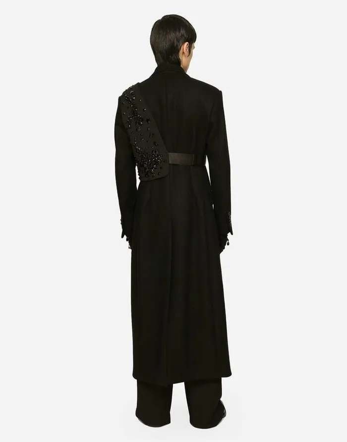 Dolce and Gabbana Suits And Blazers Men Technical Fabric Harness With Stones Black Dolce and Gabbana Suits And Blazers Men Technical Fabric Harness With Stones Black