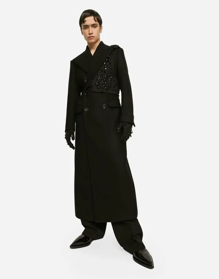 Dolce and Gabbana Suits And Blazers Men Technical Fabric Harness With Stones Black Dolce and Gabbana Suits And Blazers Men Technical Fabric Harness With Stones Black