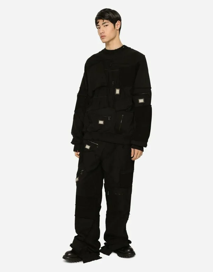 Dolce and Gabbana Sweaters And Cardigans Men Roundneck Mohair Wool Sweater Black Dolce and Gabbana Sweaters And Cardigans Men Roundneck Mohair Wool Sweater Black