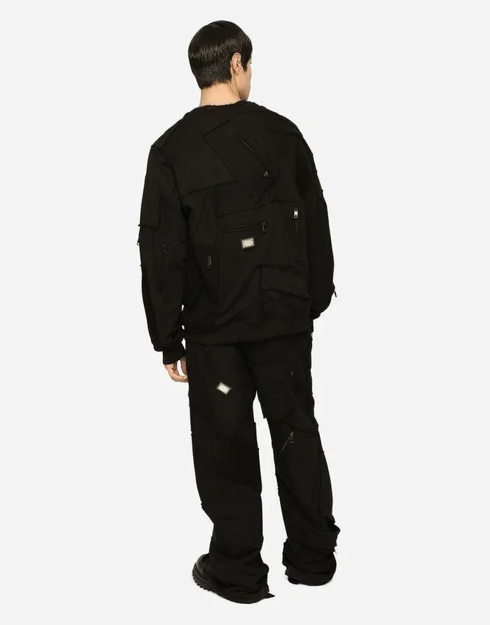 Dolce and Gabbana Sweaters And Cardigans Men Roundneck Mohair Wool Sweater Black Dolce and Gabbana Sweaters And Cardigans Men Roundneck Mohair Wool Sweater Black