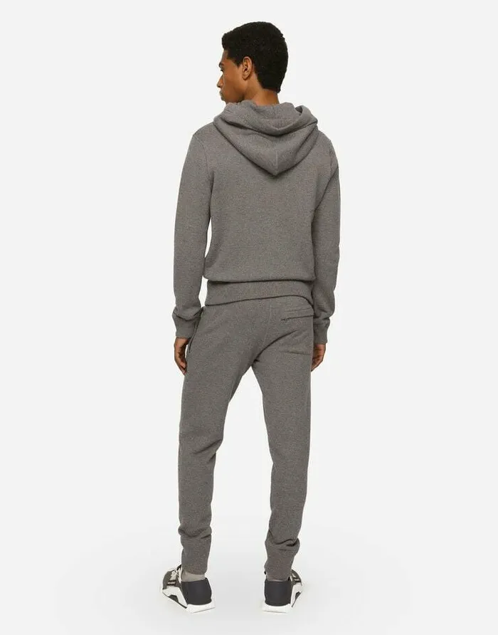 Dolce and Gabbana Sweaters And Cardigans Men Wool And Cashmere Hooded Sweater Grey Dolce and Gabbana Sweaters And Cardigans Men Wool And Cashmere Hooded Sweater Grey