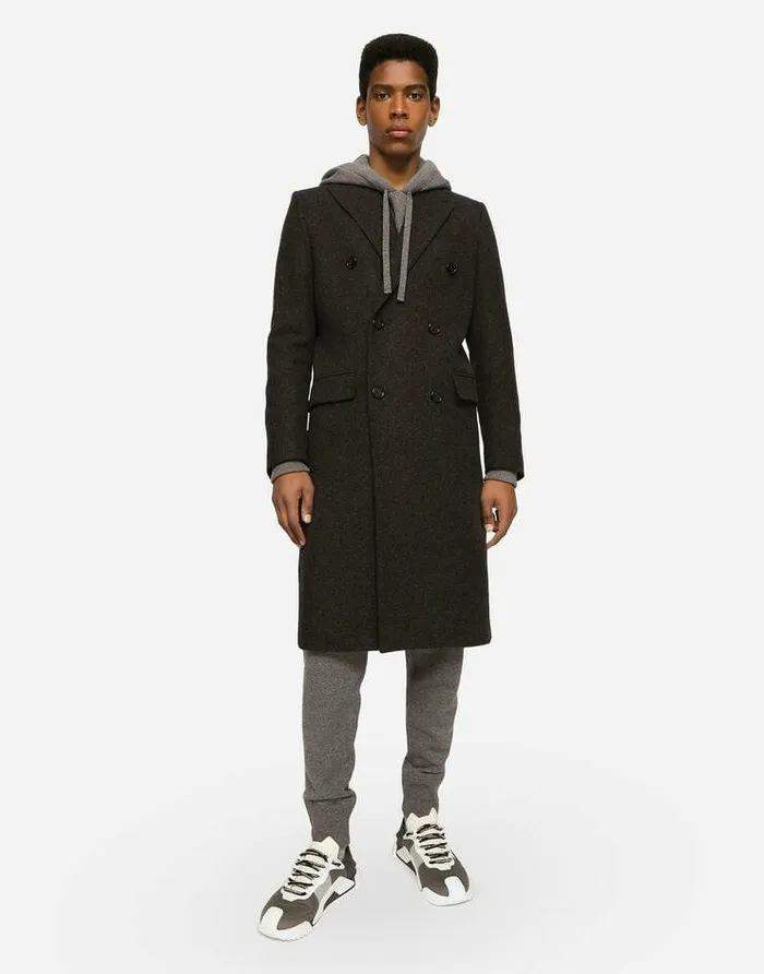 Dolce and Gabbana Sweaters And Cardigans Men Wool And Cashmere Hooded Sweater Grey Dolce and Gabbana Sweaters And Cardigans Men Wool And Cashmere Hooded Sweater Grey