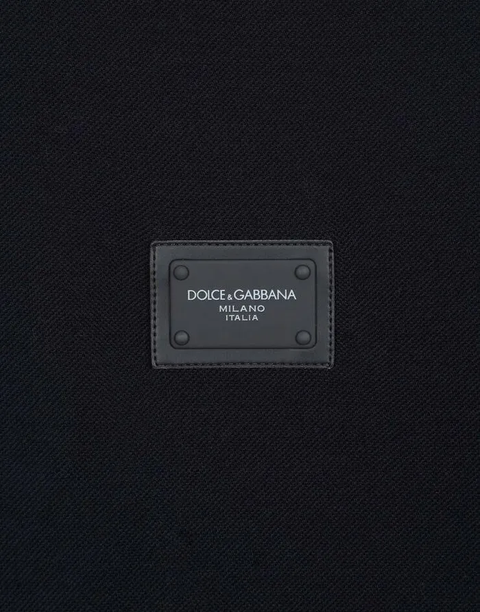 Dolce and Gabbana TShirts And Polos Men Cotton Piqu Poloshirt With Branded Plate Blue Dolce and Gabbana TShirts And Polos Men Cotton Piqu Poloshirt With Branded Plate Blue