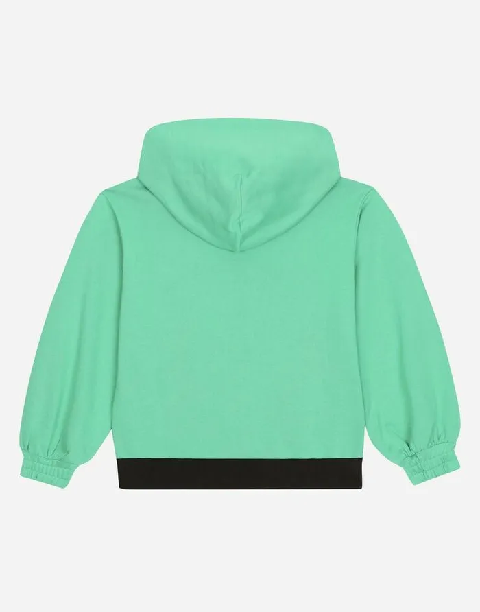 Dolce and Gabbana TShirts And Sweatshirts Children Jersey Hoodie With Branded Elastic Green Dolce and Gabbana TShirts And Sweatshirts Children Jersey Hoodie With Branded Elastic Green