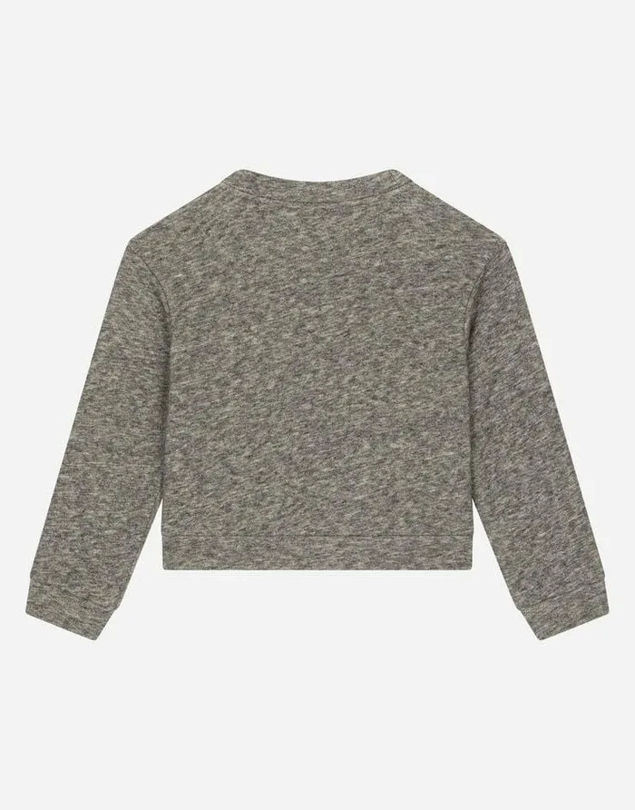 Dolce and Gabbana TShirts And Sweatshirts Children Jersey Roundneck Sweatshirt With Embroidery And Patch Grey Dolce and Gabbana TShirts And Sweatshirts Children Jersey Roundneck Sweatshirt With Embroidery And Patch Grey