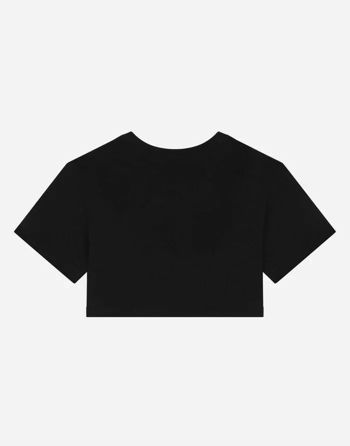 Dolce and Gabbana TShirts And Sweatshirts Children Jersey Tshirt With Logo Tag Black Dolce and Gabbana TShirts And Sweatshirts Children Jersey Tshirt With Logo Tag Black
