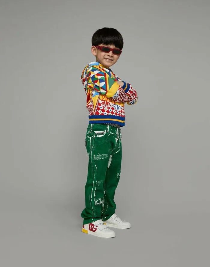 Dolce and Gabbana TShirts And Sweatshirts Children Zipup Hoodie With Carretto Print Red Dolce and Gabbana TShirts And Sweatshirts Children Zipup Hoodie With Carretto Print Red