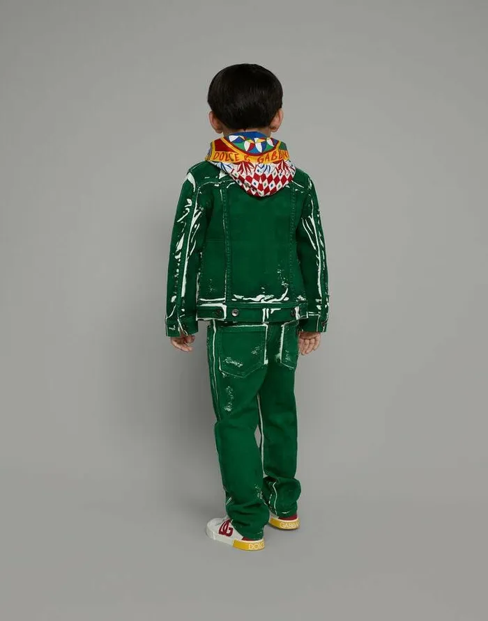 Dolce and Gabbana TShirts And Sweatshirts Children Zipup Hoodie With Carretto Print Red Dolce and Gabbana TShirts And Sweatshirts Children Zipup Hoodie With Carretto Print Red