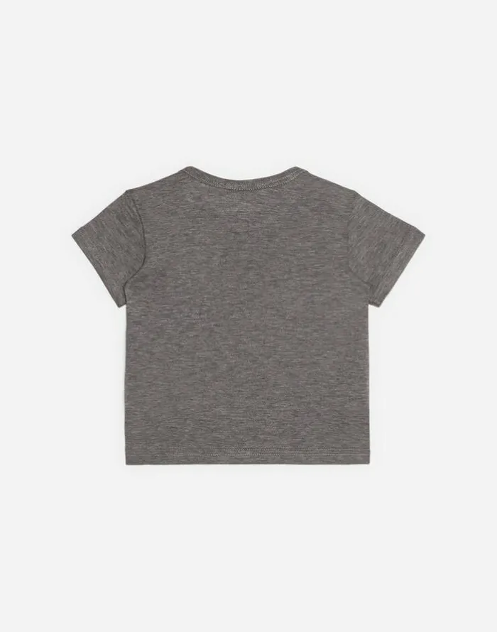 Dolce and Gabbana Topwear Children Jersey Tshirt With Plate Grey Dolce and Gabbana Topwear Children Jersey Tshirt With Plate Grey