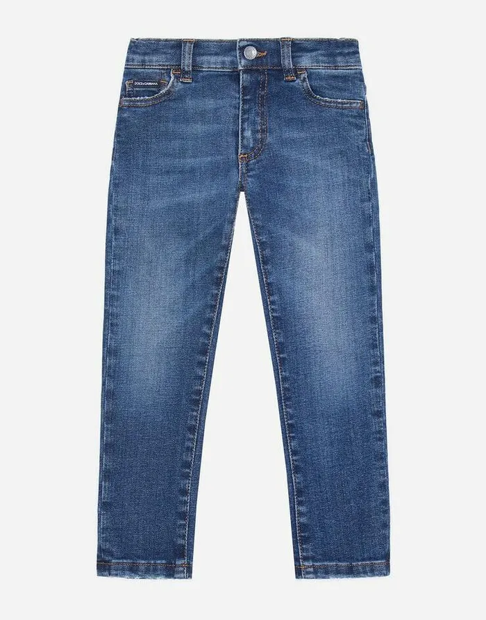 Dolce and Gabbana Trousers And Shorts Children Dark Blue Slimfit Stretch Jeans Blue Dolce and Gabbana Trousers And Shorts Children Dark Blue Slimfit Stretch Jeans Blue