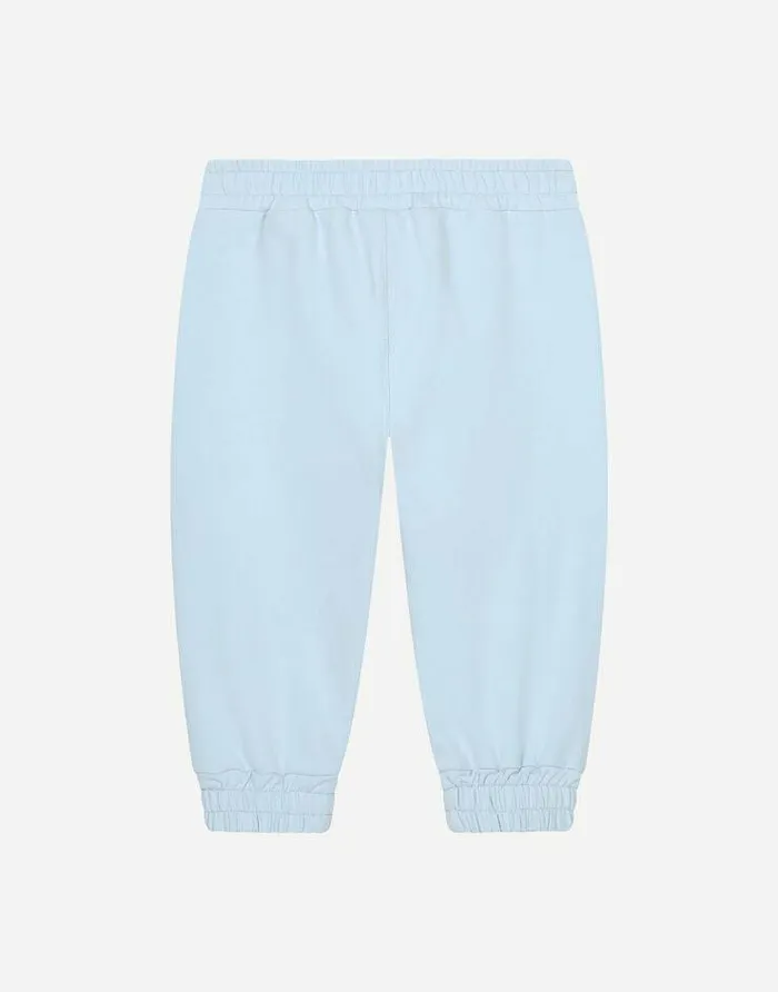 Dolce and Gabbana Trousers And Shorts Children Jersey Jogging Pants With Logo Print Grey Dolce and Gabbana Trousers And Shorts Children Jersey Jogging Pants With Logo Print Grey