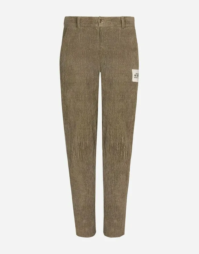 Dolce and Gabbana Trousers And Shorts Men Corduroy Pants With ReEdition Label Multicolor Dolce and Gabbana Trousers And Shorts Men Corduroy Pants With ReEdition Label Multicolor