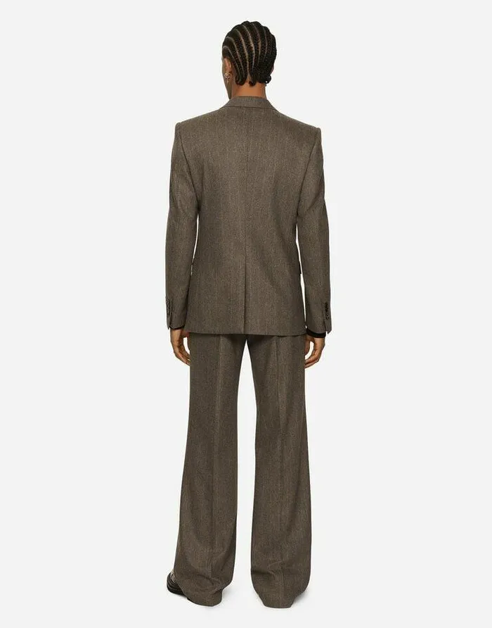 Dolce and Gabbana Trousers And Shorts Men Pinstripe Flannel Straightleg Pants Multicolor Dolce and Gabbana Trousers And Shorts Men Pinstripe Flannel Straightleg Pants Multicolor