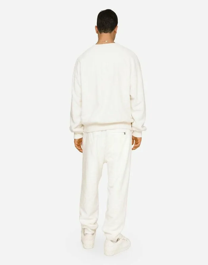 Dolce and Gabbana Trousers And Shorts Men Terrycloth Jogging Pants With Logo Tag White Dolce and Gabbana Trousers And Shorts Men Terrycloth Jogging Pants With Logo Tag White