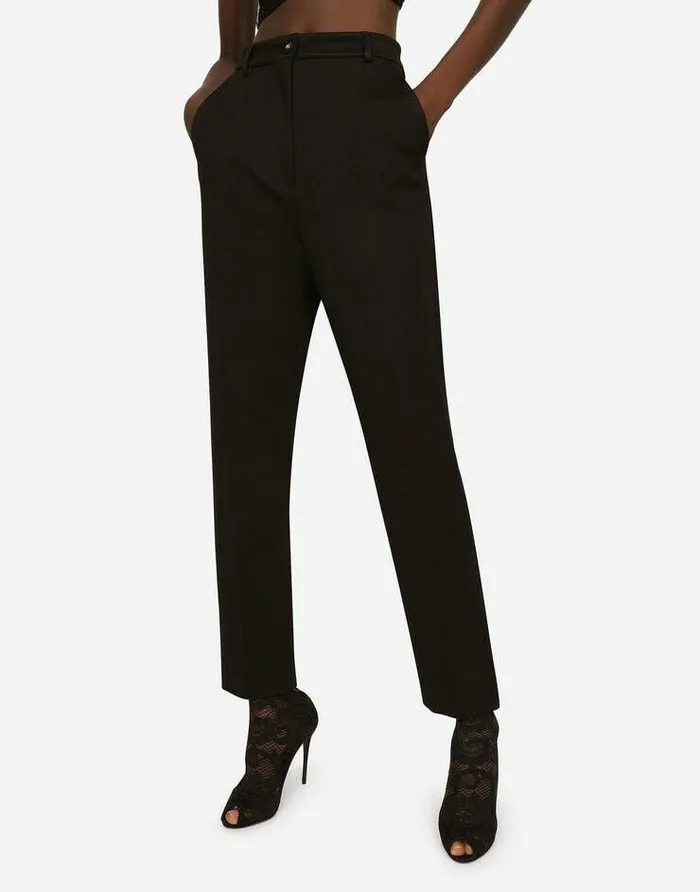 Dolce and Gabbana Trousers And Shorts Women Milano Rib Pants Black Dolce and Gabbana Trousers And Shorts Women Milano Rib Pants Black