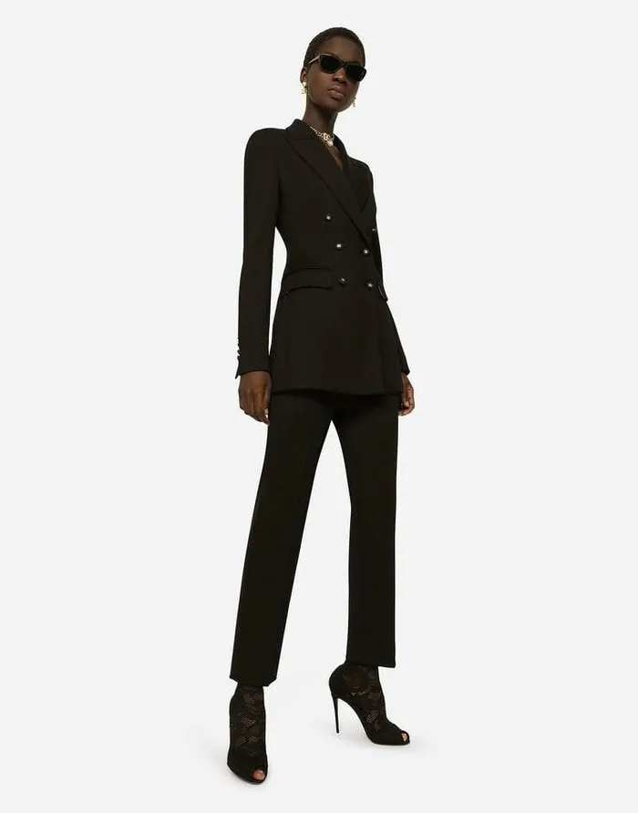 Dolce and Gabbana Trousers And Shorts Women Milano Rib Pants Black Dolce and Gabbana Trousers And Shorts Women Milano Rib Pants Black