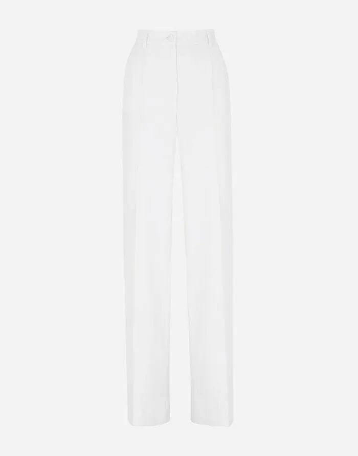 Dolce and Gabbana Trousers And Shorts Women Wool Pants White