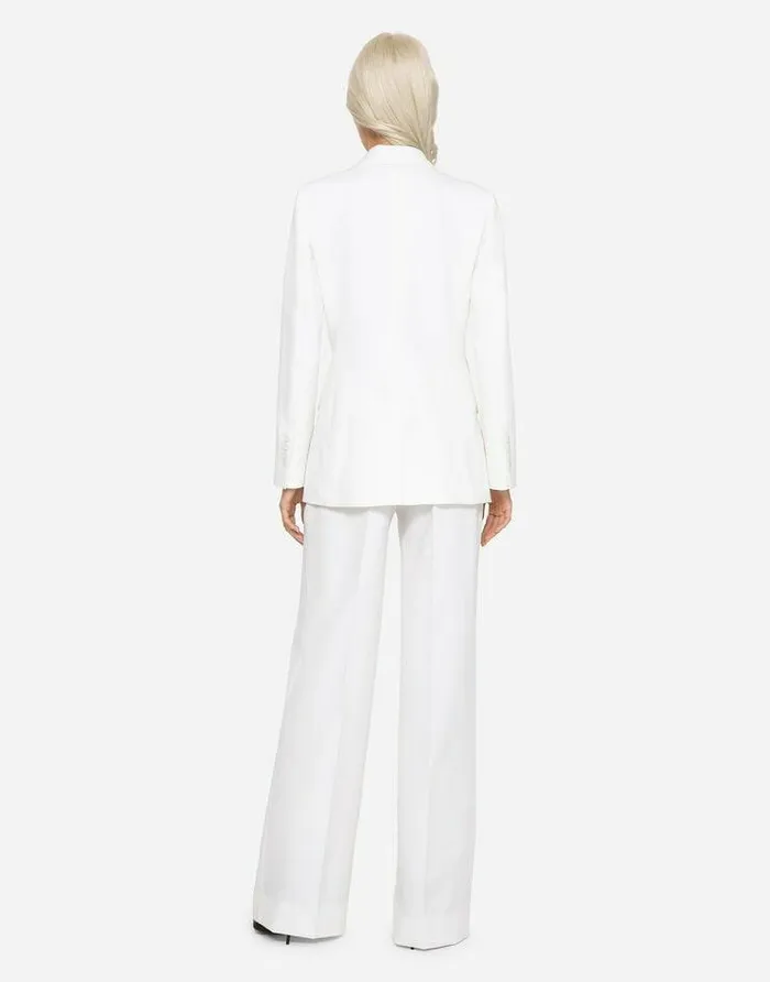 Dolce and Gabbana Trousers And Shorts Women Wool Pants White Dolce and Gabbana Trousers And Shorts Women Wool Pants White