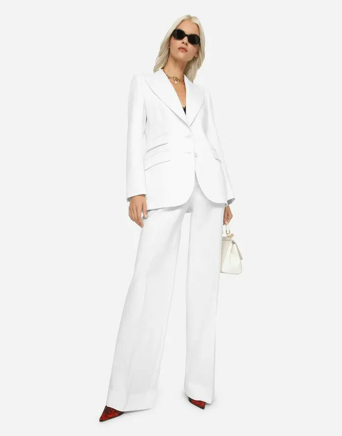 Dolce and Gabbana Trousers And Shorts Women Wool Pants White Dolce and Gabbana Trousers And Shorts Women Wool Pants White
