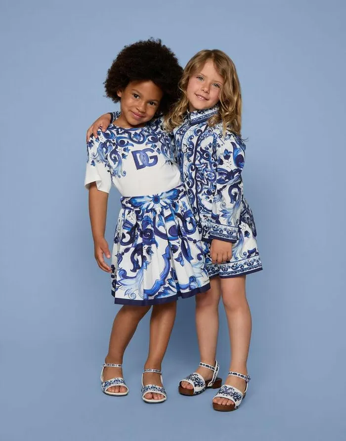 Dolce and Gabbana Trousers And Skirts Children Majolicaprint Poplin Skirt Multicolor Dolce and Gabbana Trousers And Skirts Children Majolicaprint Poplin Skirt Multicolor